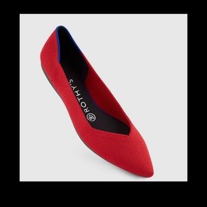 Rothy's 'The Point' flats in chili red (8.5)